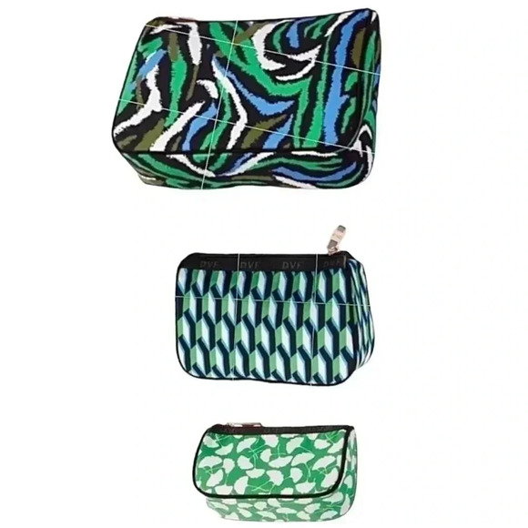 NWT DVF for Target 3 Pack Travel Pouches Disco Zebra, Arrow Geo, Ginkgo - Picture 3 of 7
